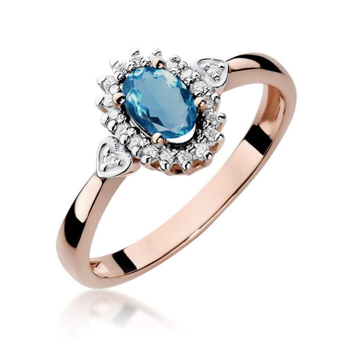 Inel Aur 14K W312 Topaz London Blue 0.50ct - Imagine 5