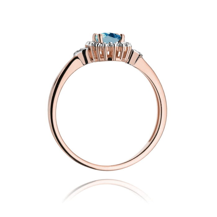 Inel Aur 14K W312 Topaz London Blue 0.50ct - Imagine 7
