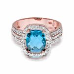 Inel Aur 14k cu Topaz 3.00 ct - Imagine 9