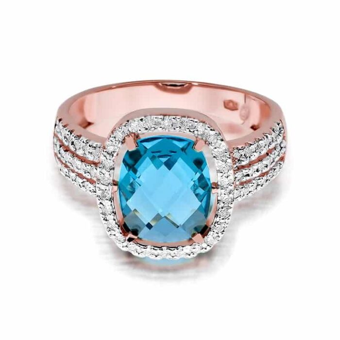 Inel Aur 14k cu Topaz 3.00 ct - Imagine 9