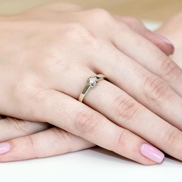 Inel Aur 14K W320 Diamant 0.04ct - Imagine 12