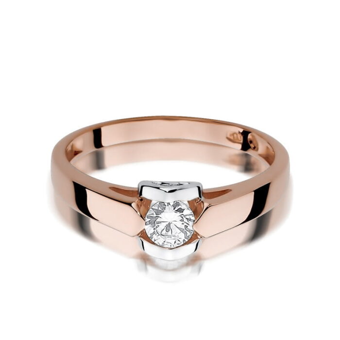 Inel Aur 14k cu Diamant 0.30 ct - Imagine 6