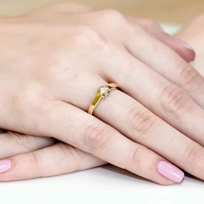Inel Aur 14K W320 Diamant 0.04ct - Imagine 4