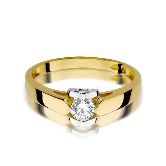 Inel Aur 14k cu Diamant 0.30 ct - Imagine 2