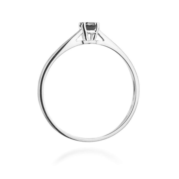 Inel Aur 14K cu Diamante Negre 0.20 ct - Imagine 7