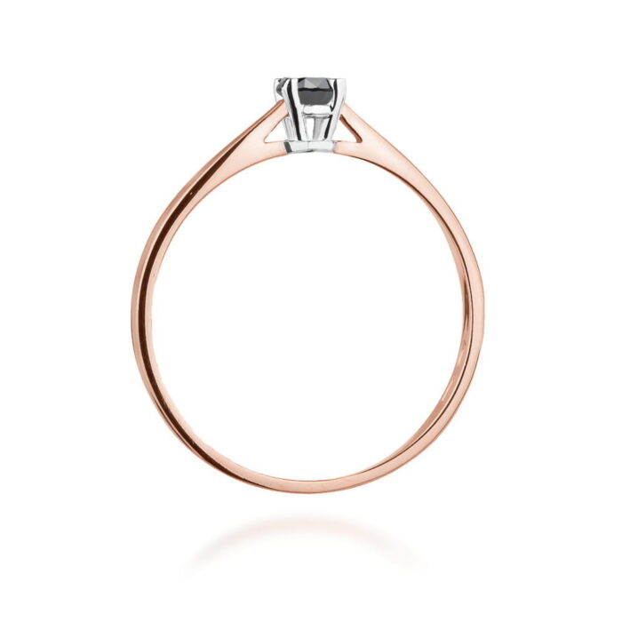 Inel Aur 14K cu Diamante Negre 0.20 ct - Imagine 11