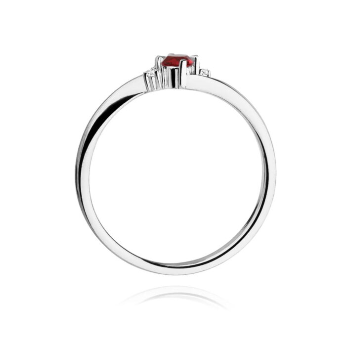Inel Aur 14k cu Rubin 0.15 ct si Diamante Naturale 0.017 ct - Imagine 7