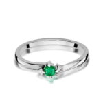 Inel Aur 14K W346 Smarald 0.15ct - Imagine 10