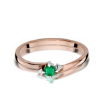 Inel Aur 14K W346 Smarald 0.15ct - Imagine 6
