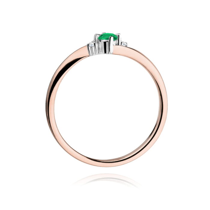 Inel Aur 14K W346 Smarald 0.15ct - Imagine 7