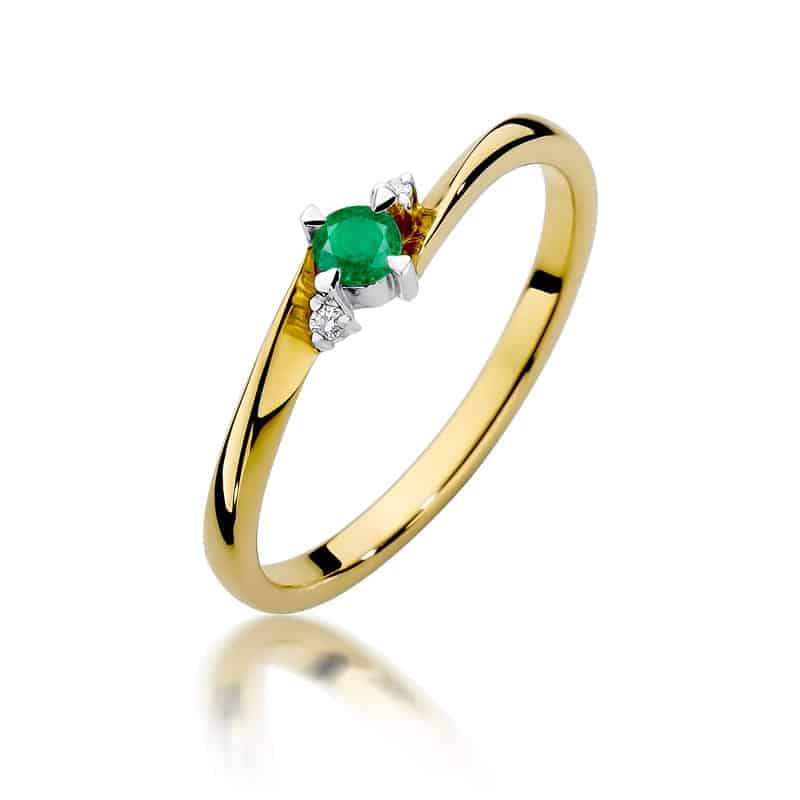 W346-Z-585-SZ0.15_1.jpg Inel Aur 14K W346 Smarald 0.15ct - Imagine 1