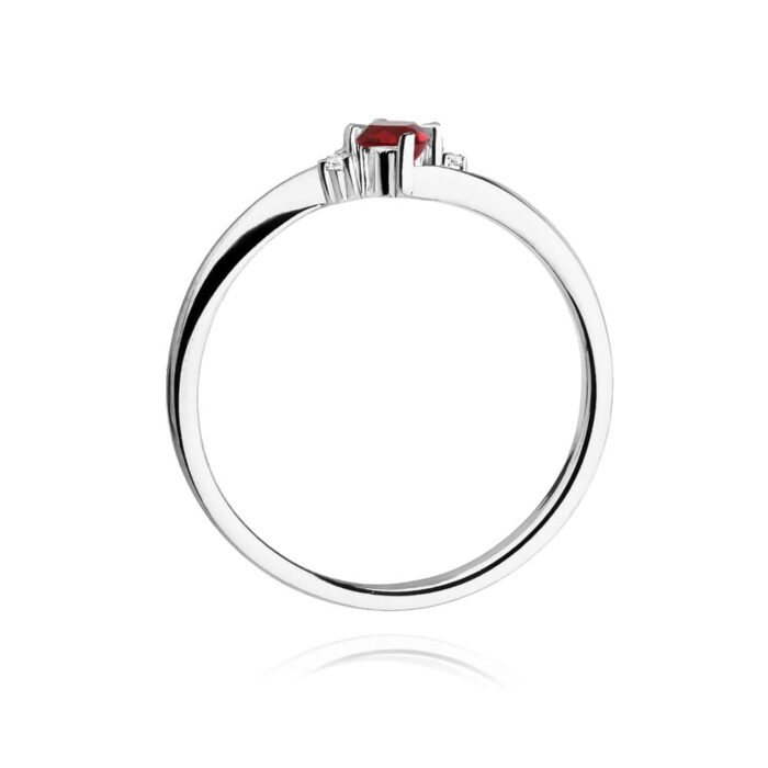 Inel Aur 14k cu Rubin 0.30 ct si Diamante Naturale 0.03 ct - Imagine 7