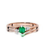 Inel Aur 14K W346B Smarald 0.30ct - Imagine 6