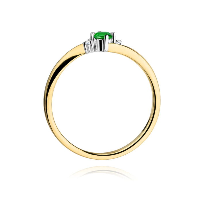 Inel Aur 14K W346B Smarald 0.30ct - Imagine 3