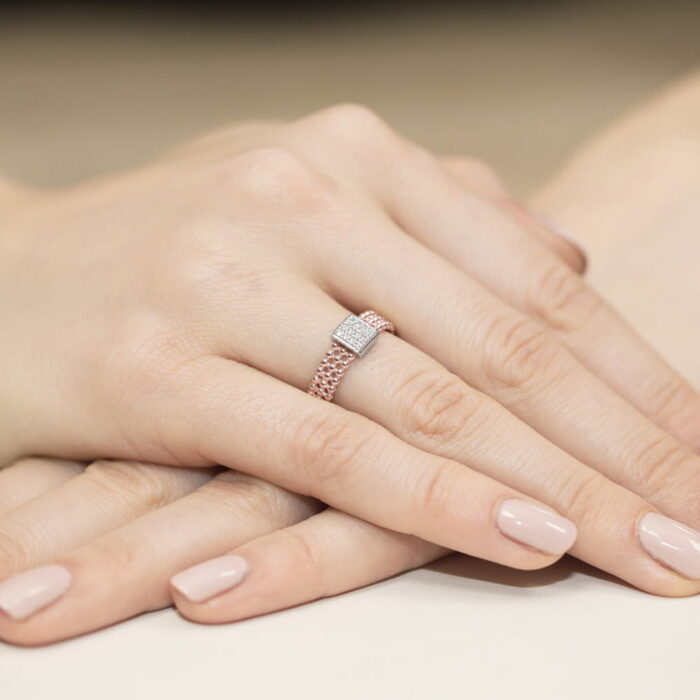 Inel Aur 14k cu Diamant 0.08 ct - Imagine 11