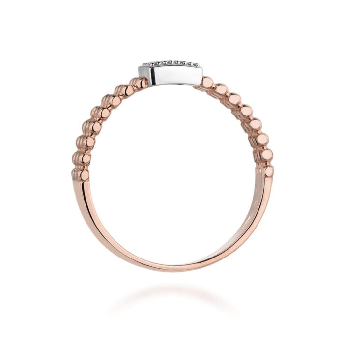 Inel Aur 14K W353 Diamante Negre 0.08ct - Imagine 7