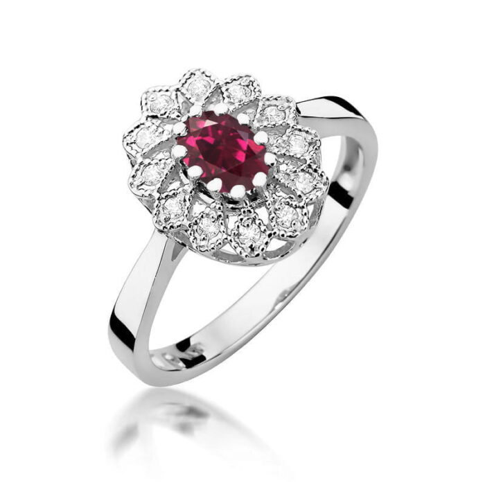 Inel Aur 14K W354 Rodolit 0.50ct - Imagine 9