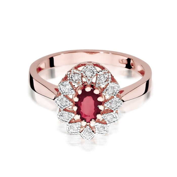 Inel Aur 14k cu Rubin 0.60 ct - Imagine 9