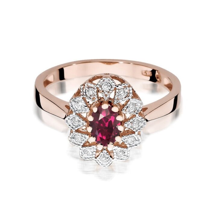 Inel Aur 14K W354 Rodolit 0.50ct - Imagine 6