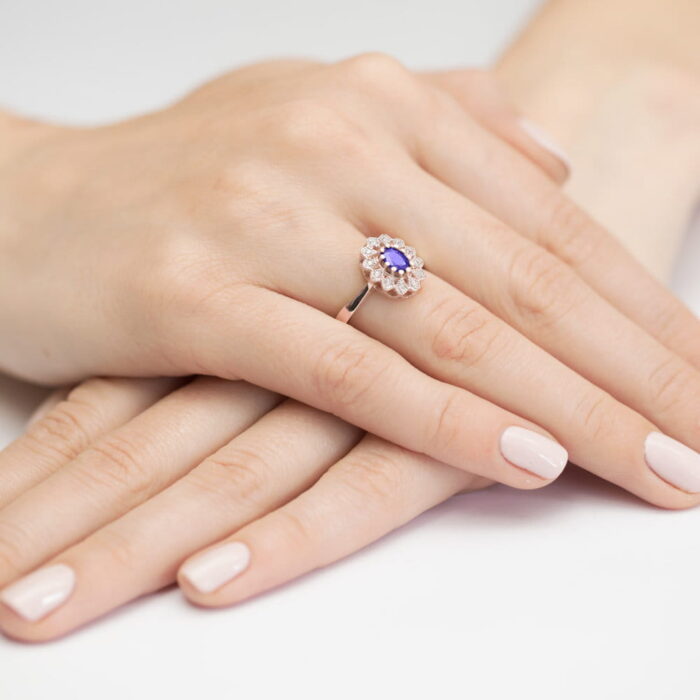 Inel Aur 14K cu Tanzanit 0.40 ct - Imagine 11