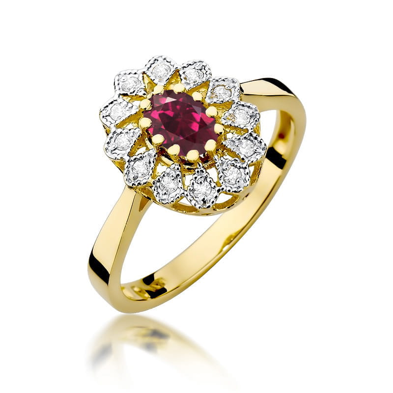 W354-Z-585-RO0.50_1.jpg Inel Aur 14K W354 Rodolit 0.50ct - Imagine 1