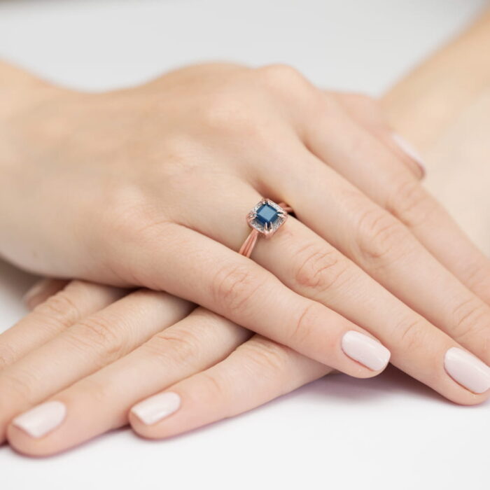 Inel Aur 14k cu Safir 0.70 ct - Imagine 12