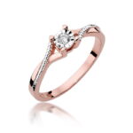 Inel Aur 14k cu Diamant 0.08 ct - Imagine 8