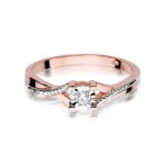 Inel Aur 14k cu Diamant 0.08 ct - Imagine 9