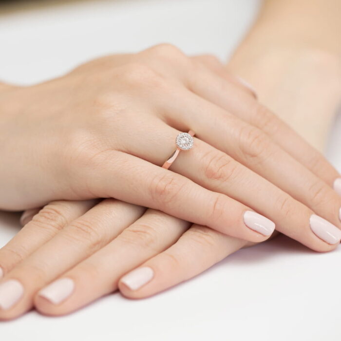 Inel Aur 14K cu Diamant 0.22 ct - Imagine 11