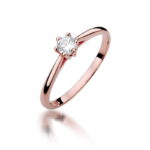 Inel Aur 14K cu Diamant 0.15 ct - Imagine 8