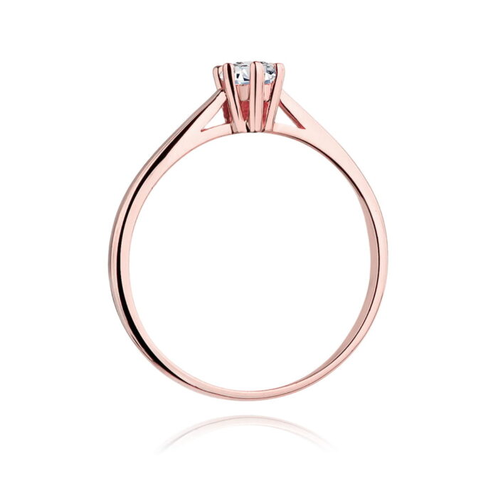 Inel Aur 14K cu Diamant 0.15 ct - Imagine 10