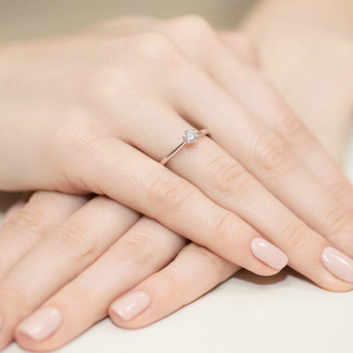 Inel Aur 14K cu Diamant 0.15 ct - Imagine 11