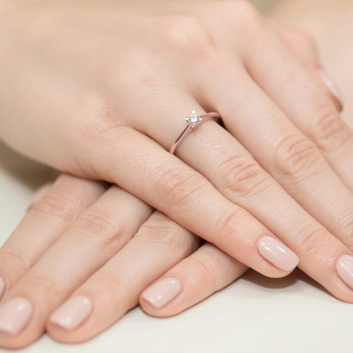 Inel Aur 14K cu Diamant 0.15 ct - Imagine 11