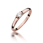 Inel Aur 14k cu Diamant 0.15 ct - Imagine 8