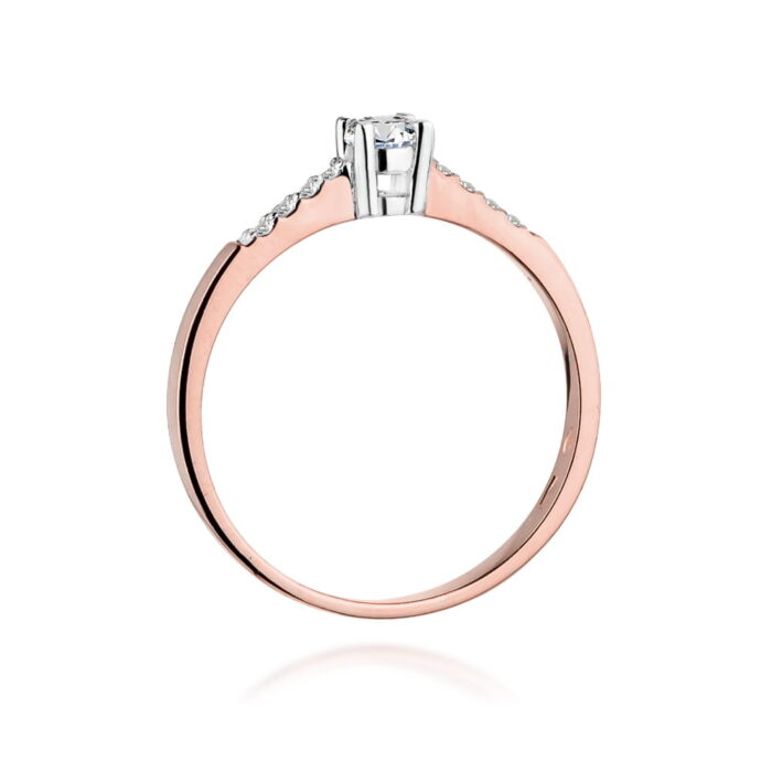 Inel Aur 14K cu Diamant 0.22 ct - Imagine 10