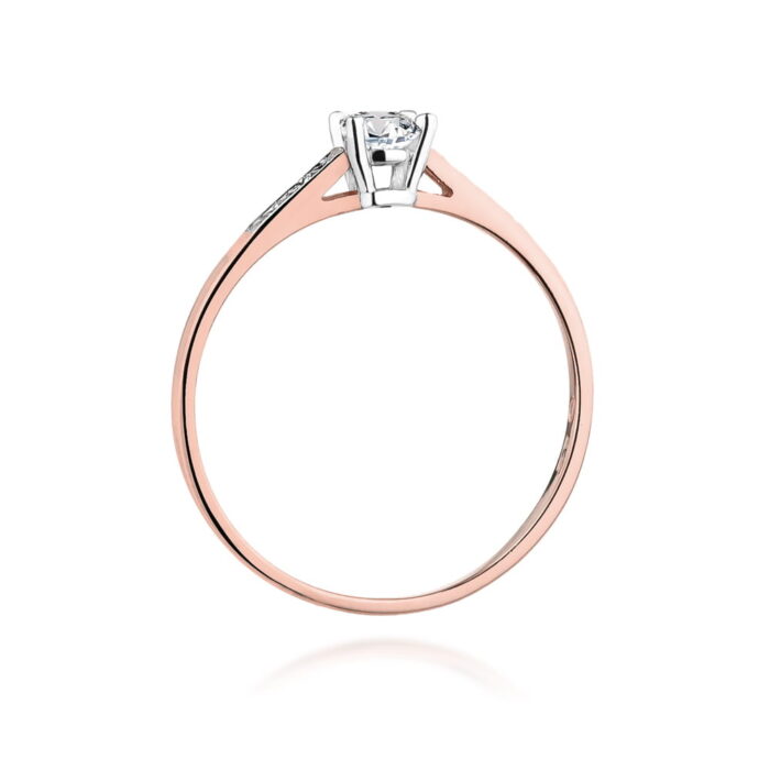 Inel Aur 14K cu Diamant 0.21 ct - Imagine 10