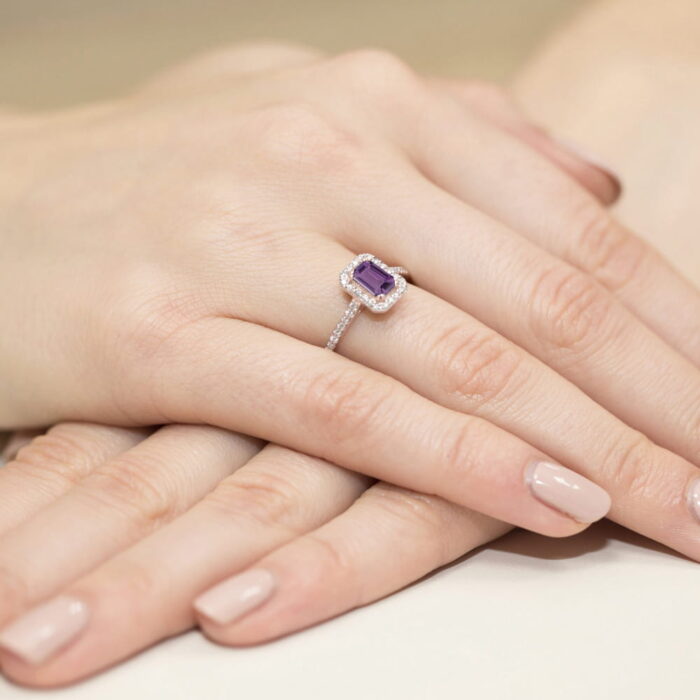 Inel Aur 14K W403 Ametist 0.50ct - Imagine 8