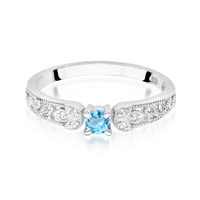 Inel Aur 14K W411 Topaz 0.15ct - Imagine 10