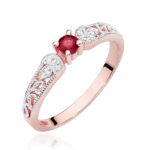 Inel Aur 14k cu Rubin 0.15 ct - Imagine 8