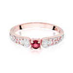 Inel Aur 14k cu Rubin 0.15 ct - Imagine 10