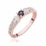 Inel Aur 14k cu Safir 0.15 ct - Imagine 7