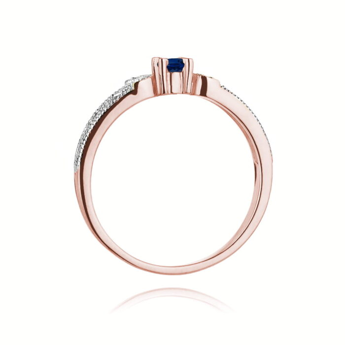 Inel Aur 14k cu Safir 0.15 ct - Imagine 9