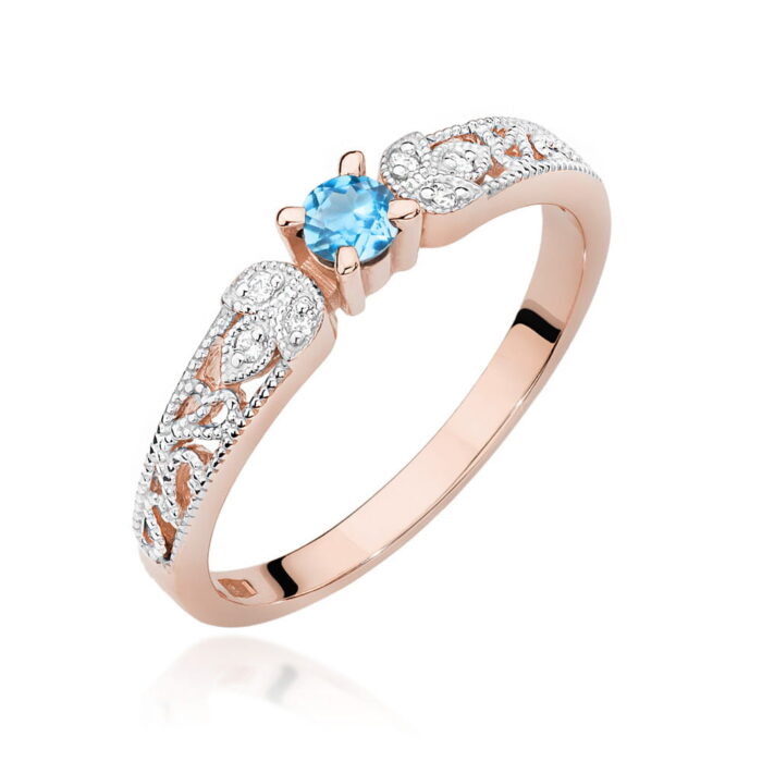 Inel Aur 14K W411 Topaz 0.15ct - Imagine 5