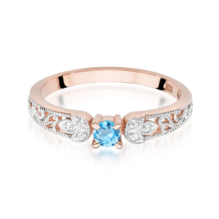 Inel Aur 14K W411 Topaz 0.15ct - Imagine 6