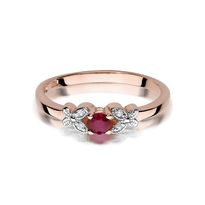 Inel Aur 14k cu Rubin 0.15 ct - Imagine 9