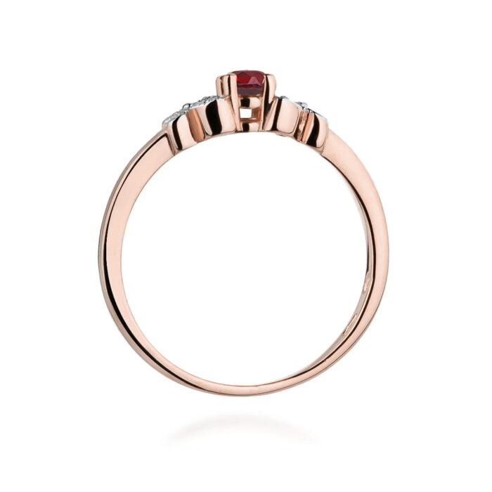 Inel Aur 14k cu Rubin 0.15 ct - Imagine 10