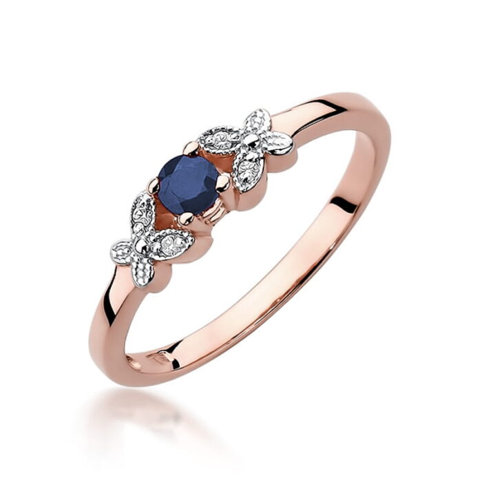 Inel Aur 14k cu Safir 0.15 ct - Imagine 8