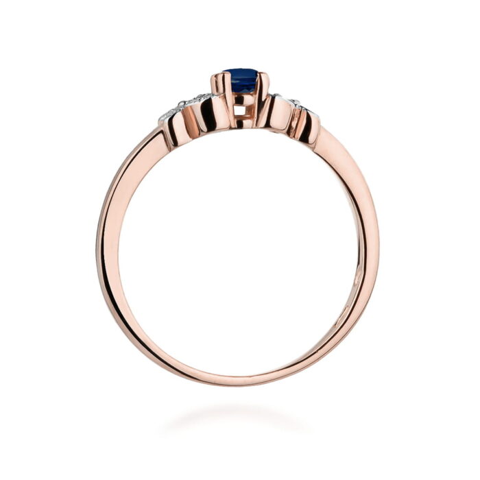 Inel Aur 14k cu Safir 0.15 ct - Imagine 10