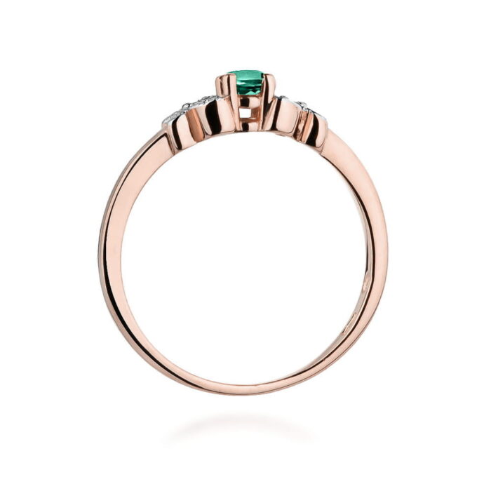Inel Aur 14K cu Smarald 0.15 ct - Imagine 10