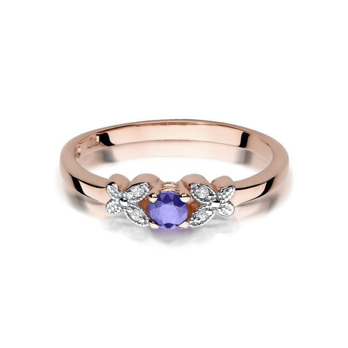 Inel Aur 14K cu Tanzanit 0.15 ct - Imagine 10